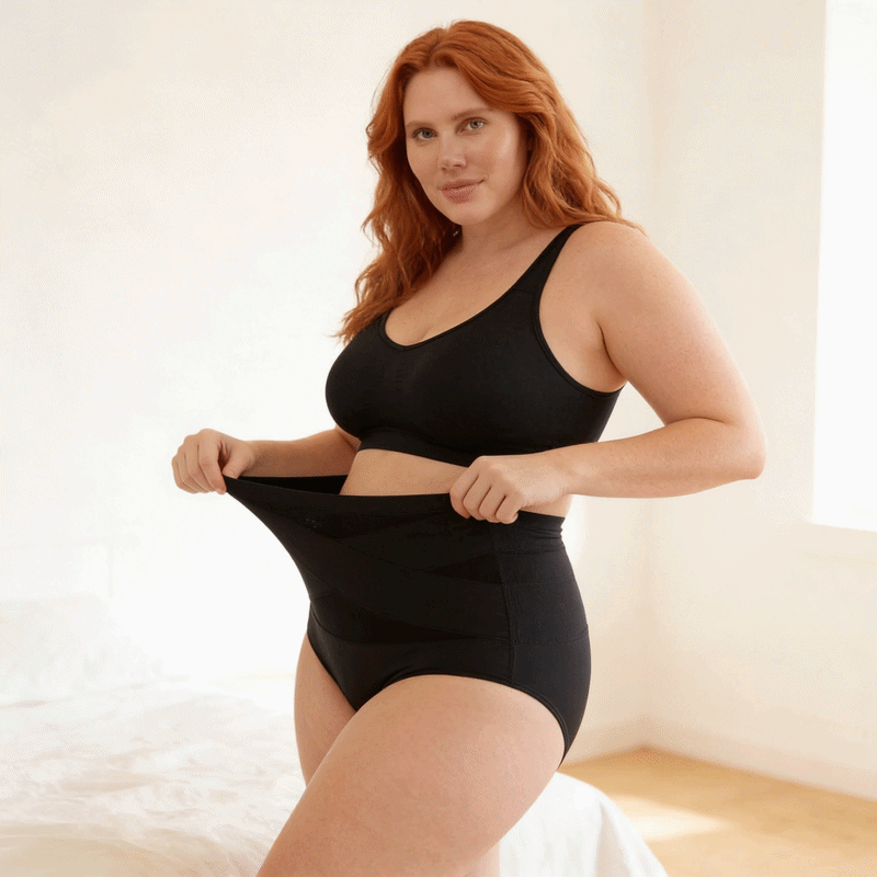 Comme une culotte normale. 10 secondes. Pas de bandage, pas de notice, pas de tutoriel.