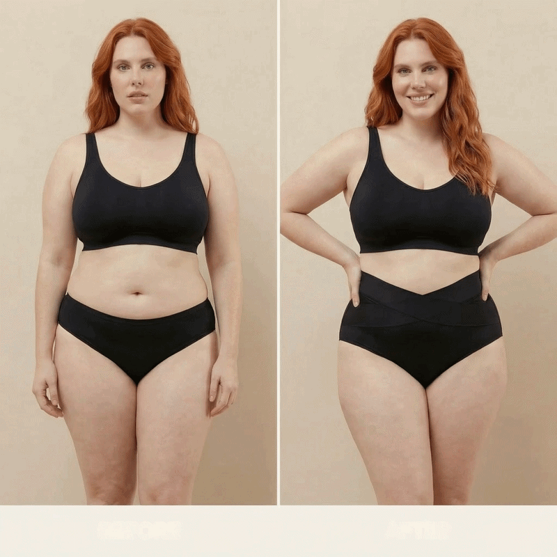 Ta silhouette se redessine progressivement. Porte-la chaque jour et laisse la compression faire son travail — même quand tu t'occupes de bébé.